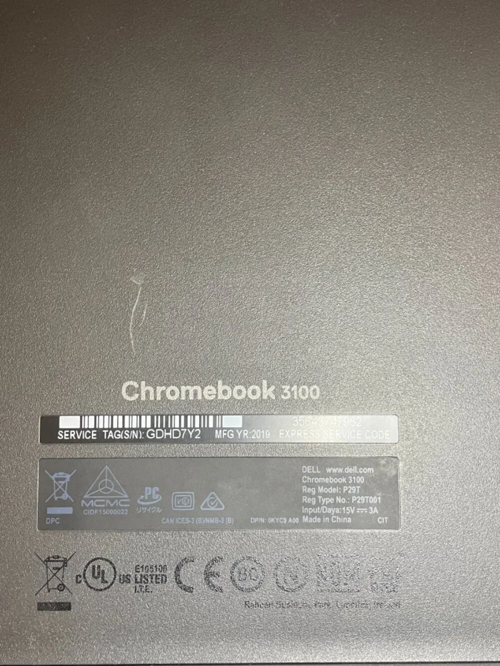 Dell Chromebook 3100